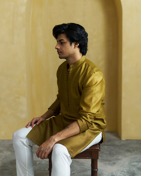 Olive Men Kurta