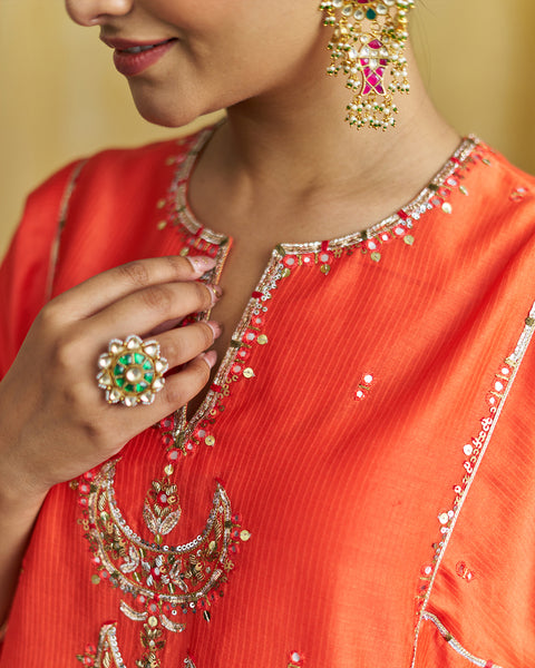 The Narangi Chand Bali Set