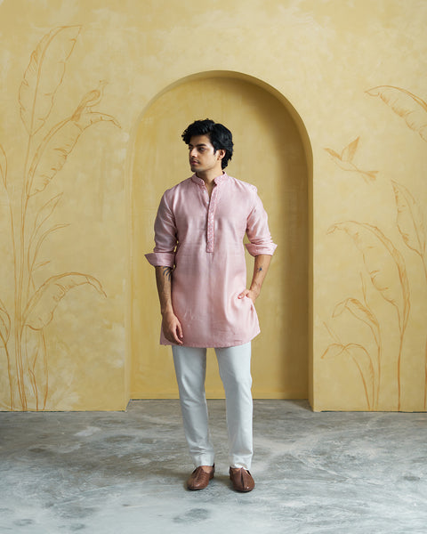 Pink Men Kurta