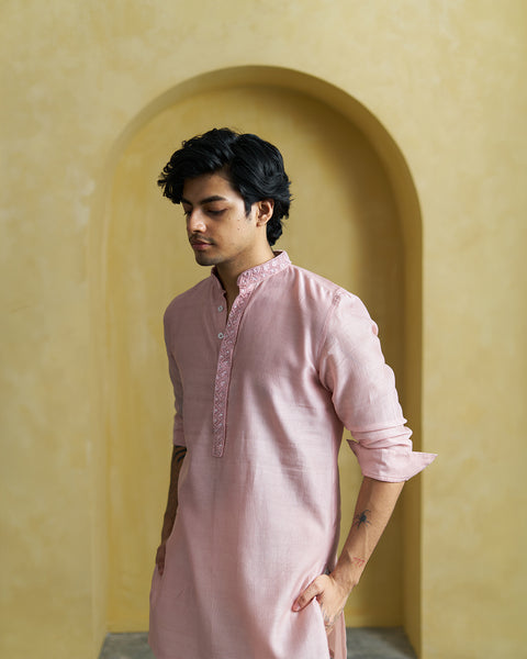 Pink Men Kurta