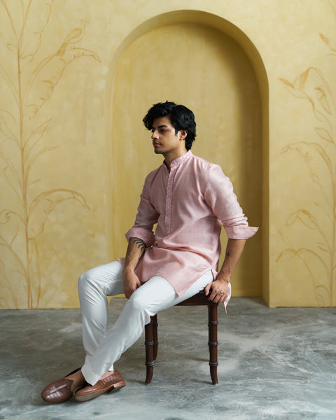 Pink Men Kurta