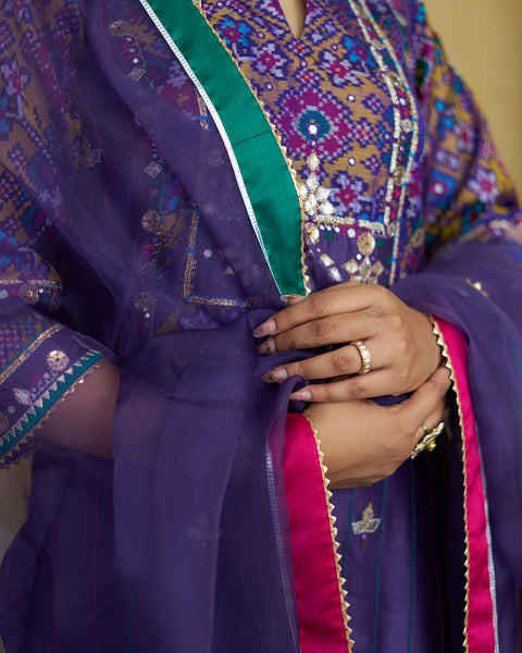 The Angoori Patan Ikat & Silk Chanderi Set