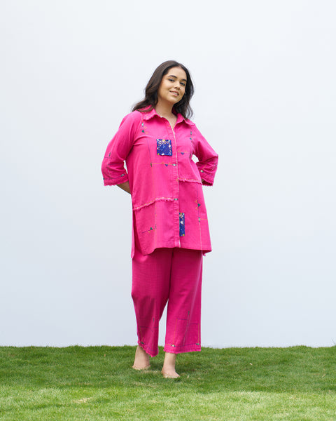 Gulabi Handwoven Cotton & Ikat Set