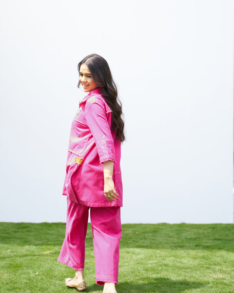 Gulabi Handwoven Cotton & Ikat Set