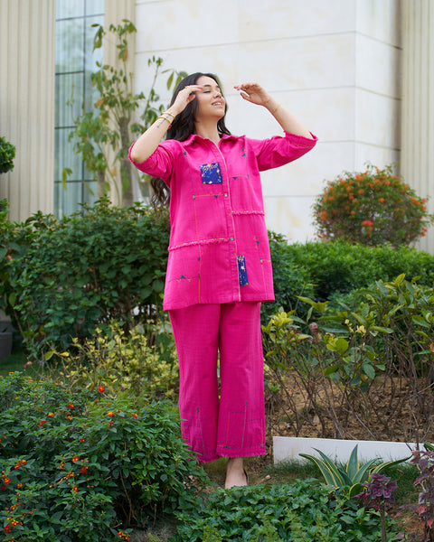 Gulabi Handwoven Cotton & Ikat Set