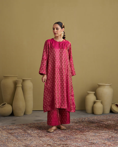 The Rani Pink Banarasi Silk Set