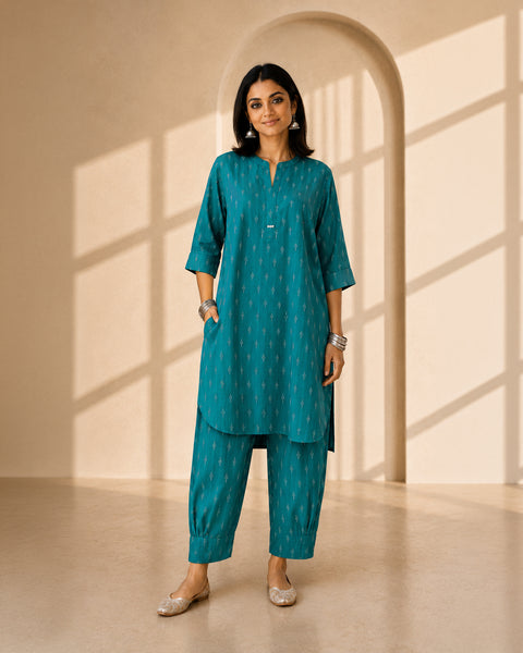 The Teal Ikat Set
