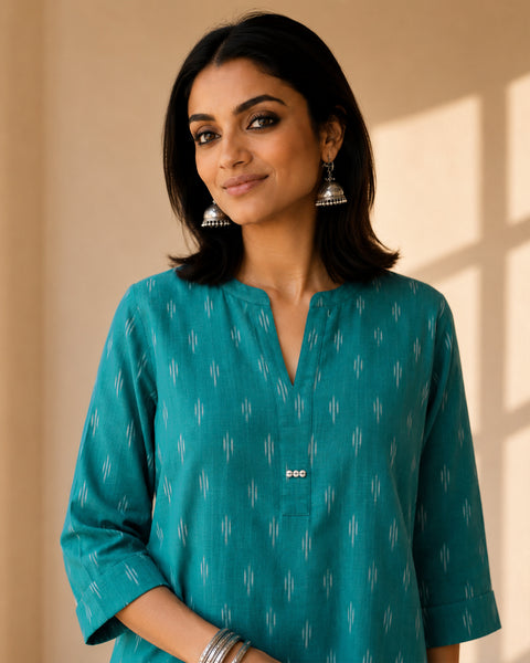 The Teal Ikat Set