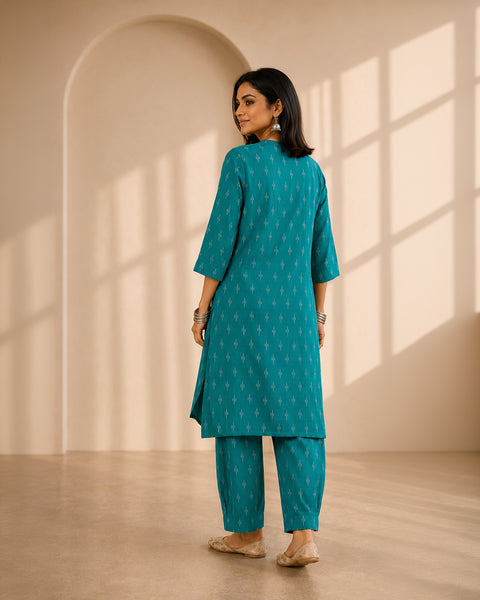 The Teal Ikat Set