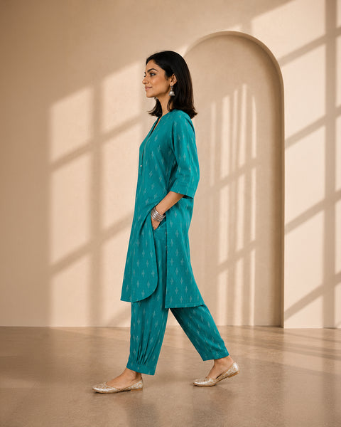 The Teal Ikat Set