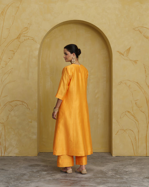 The Marigold Silk Chanderi Ensemble
