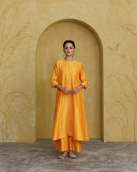 The Marigold Silk Chanderi Ensemble