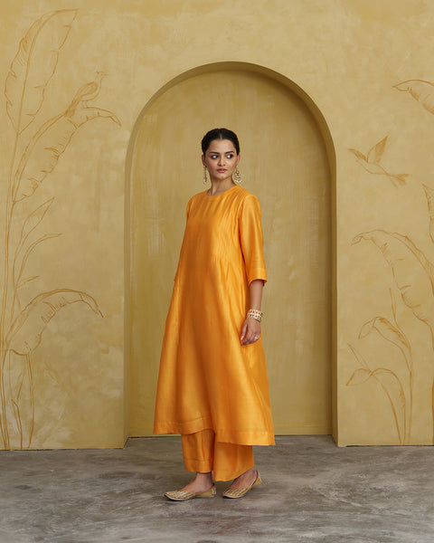 The Marigold Silk Chanderi Ensemble