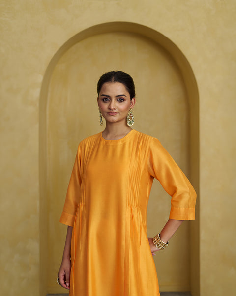 The Marigold Silk Chanderi Ensemble