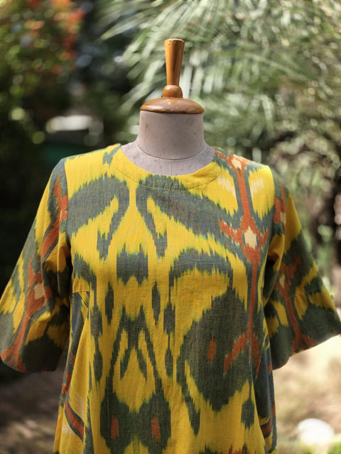 The Yellow Uzbek Ikat Dress