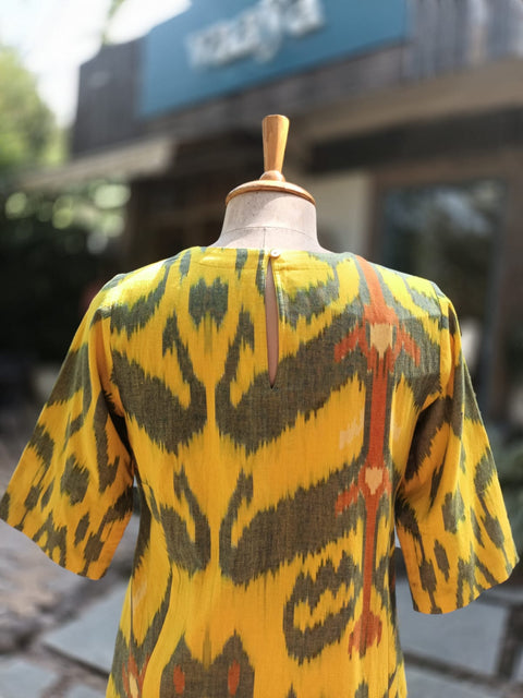 The Yellow Uzbek Ikat Dress