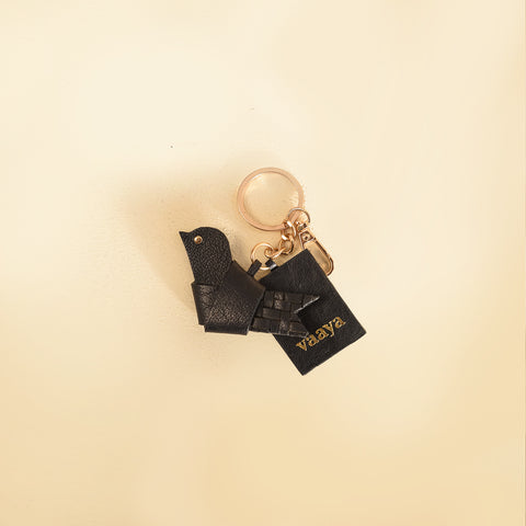 The Little Bird Keyring - Coal