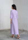 Lavender Linen Tunic with Sequin & Handwork