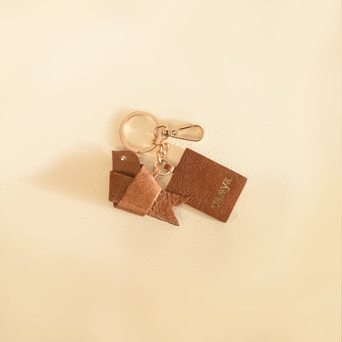 The Little Bird Keyring - Caramel